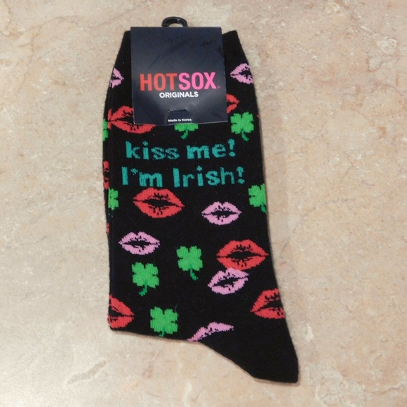 Hotsox Accessories - HOTSOX Black KISS ME IM IRISH Print Cotton Socks
